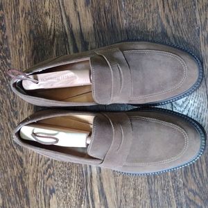 J CREW Suede Penny Loafer. Made in Italy